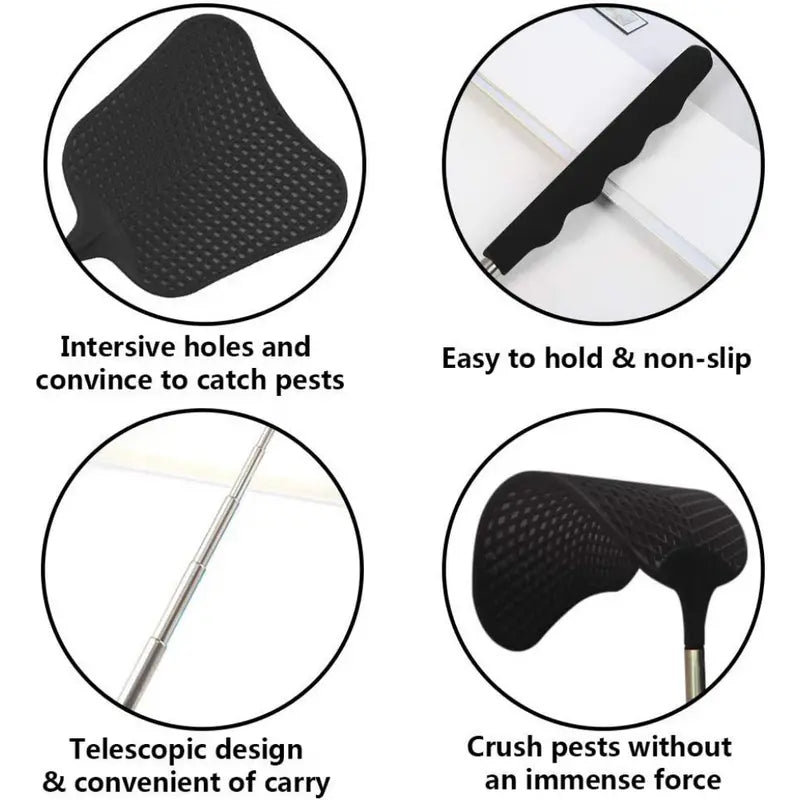 2-Pieces: Heavy Duty Telescopic Fly Swatter Set High Quality Cheap Pice