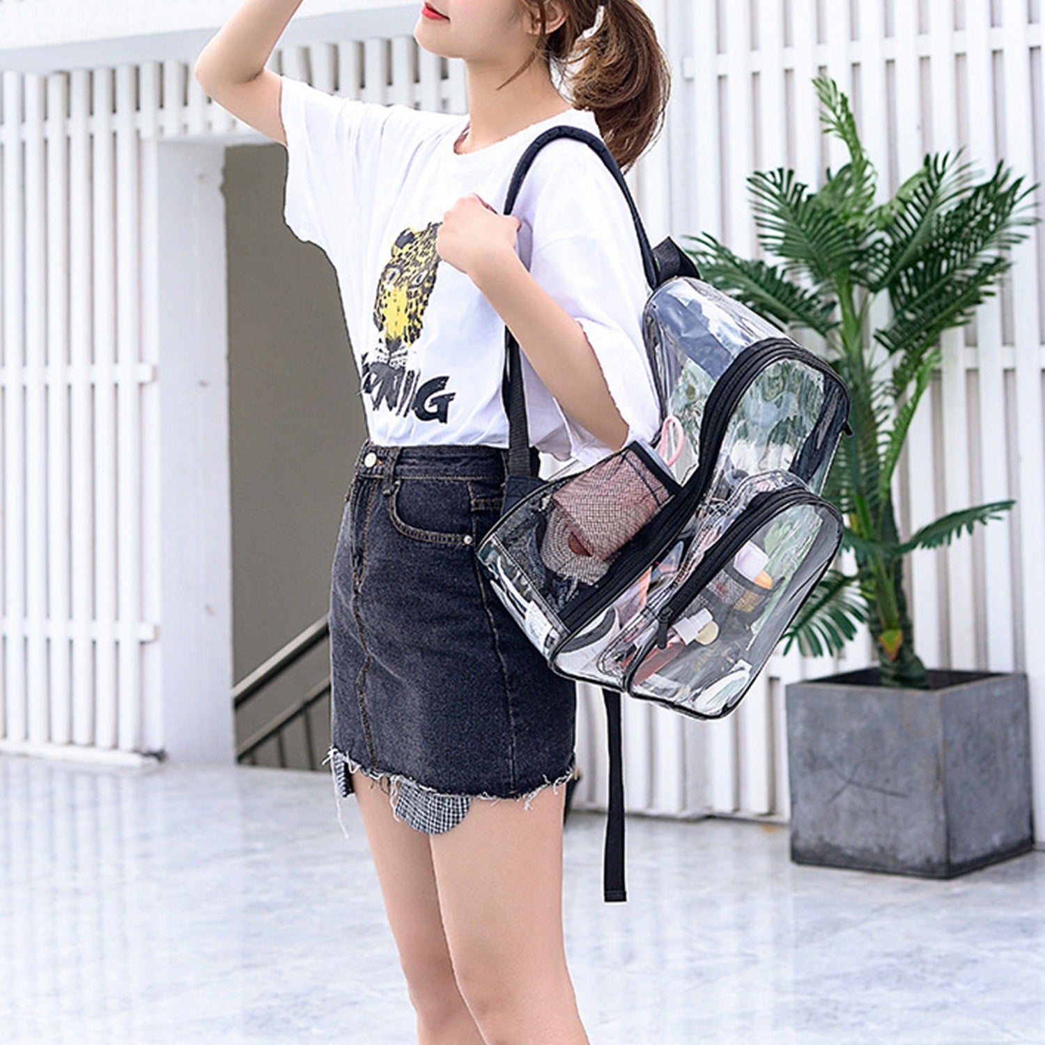 Book Bag Waterproof PVC Clear Backpack 5.3Gal with Reinforced Strap Sale New Styles