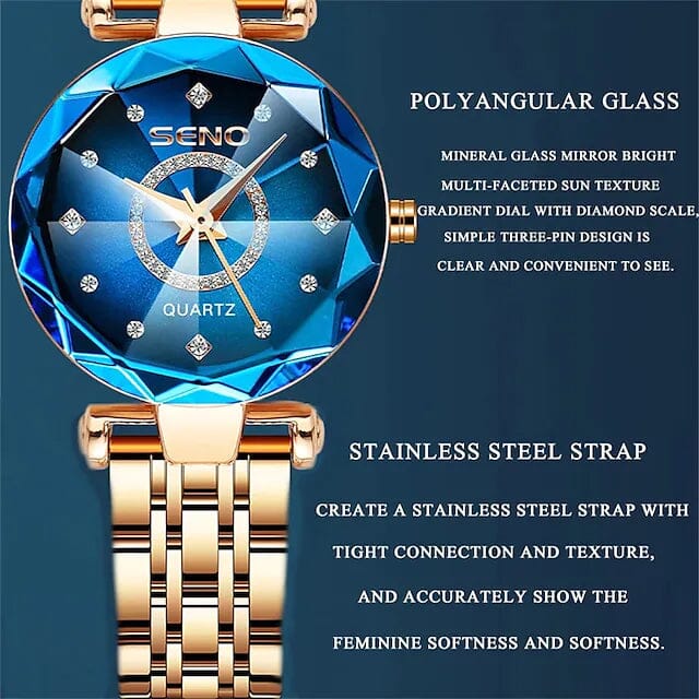 Women Golden and Silver Classic Quartz Watch Discount Low Shipping Fee