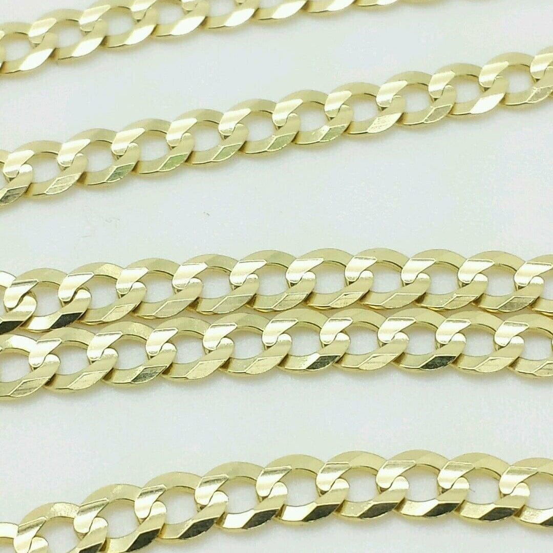 10K Solid Yellow Gold Cuban Chain 2.6mm Necklace Discount Latest