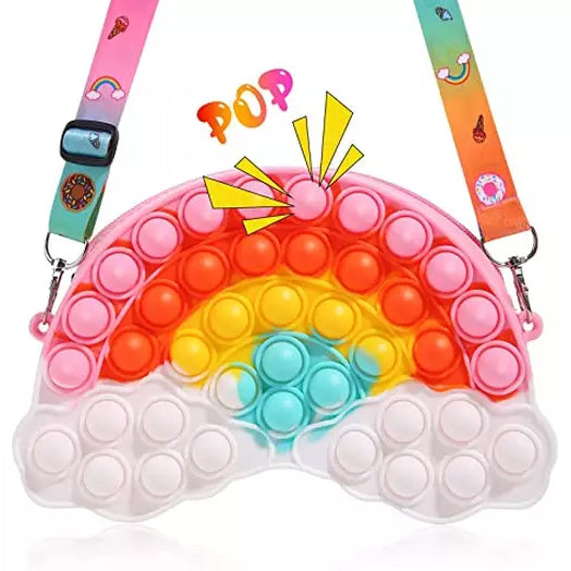 Pop Fidget Toys Rainbow Shoulder Bag Free Shipping Low Pice Fee Shipping