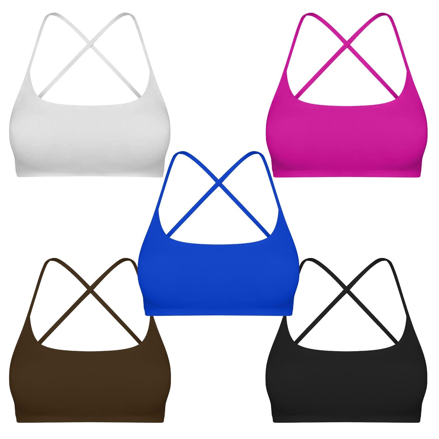 Women Cross Back Sport Bras Padded with Removable Pads Thin Straps Cheap Sale With Mastercard