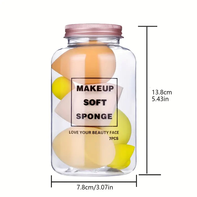 7-Pieces Set: Puff Teardrop Blender Foundation Sponge Set Order Cheap Online