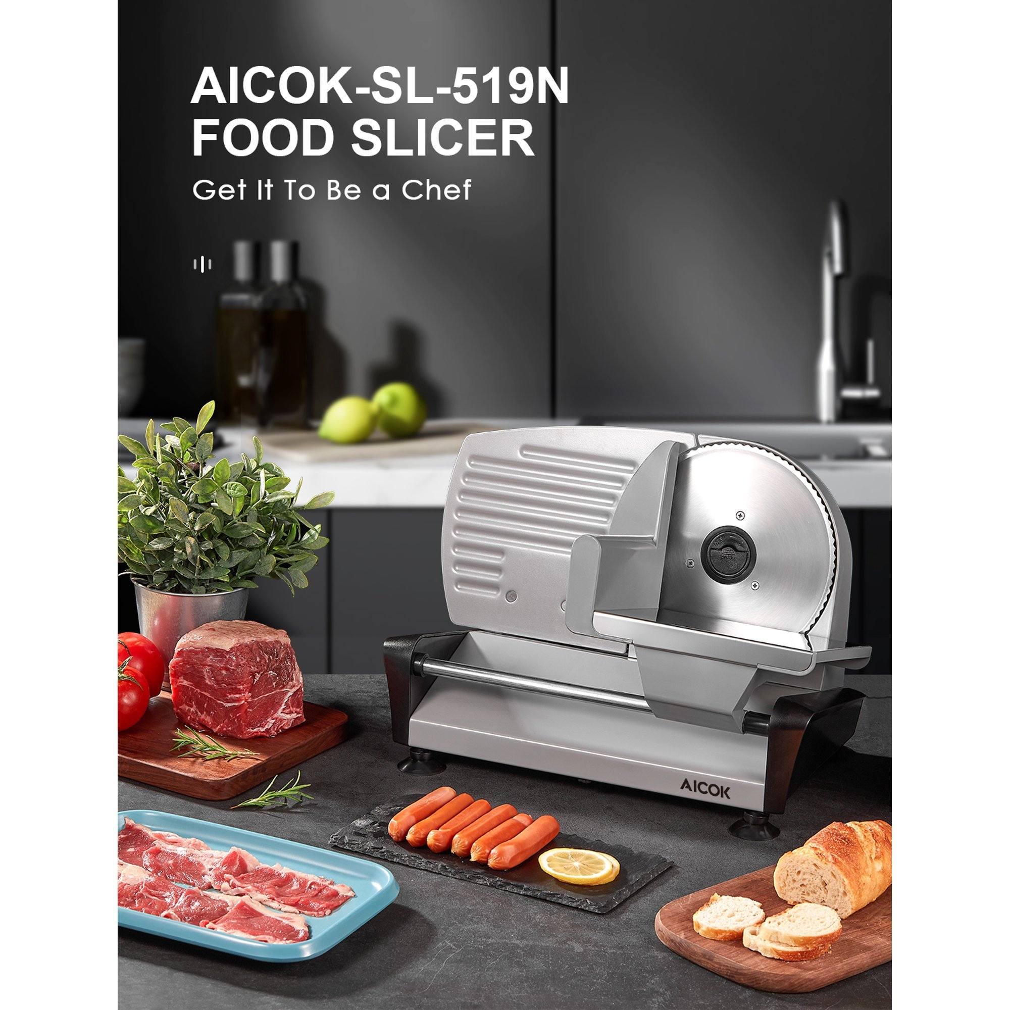 Aicok Meat Slicer with 7.5 Removable Stainless Steel Blade Shop Offer Cheap Pice