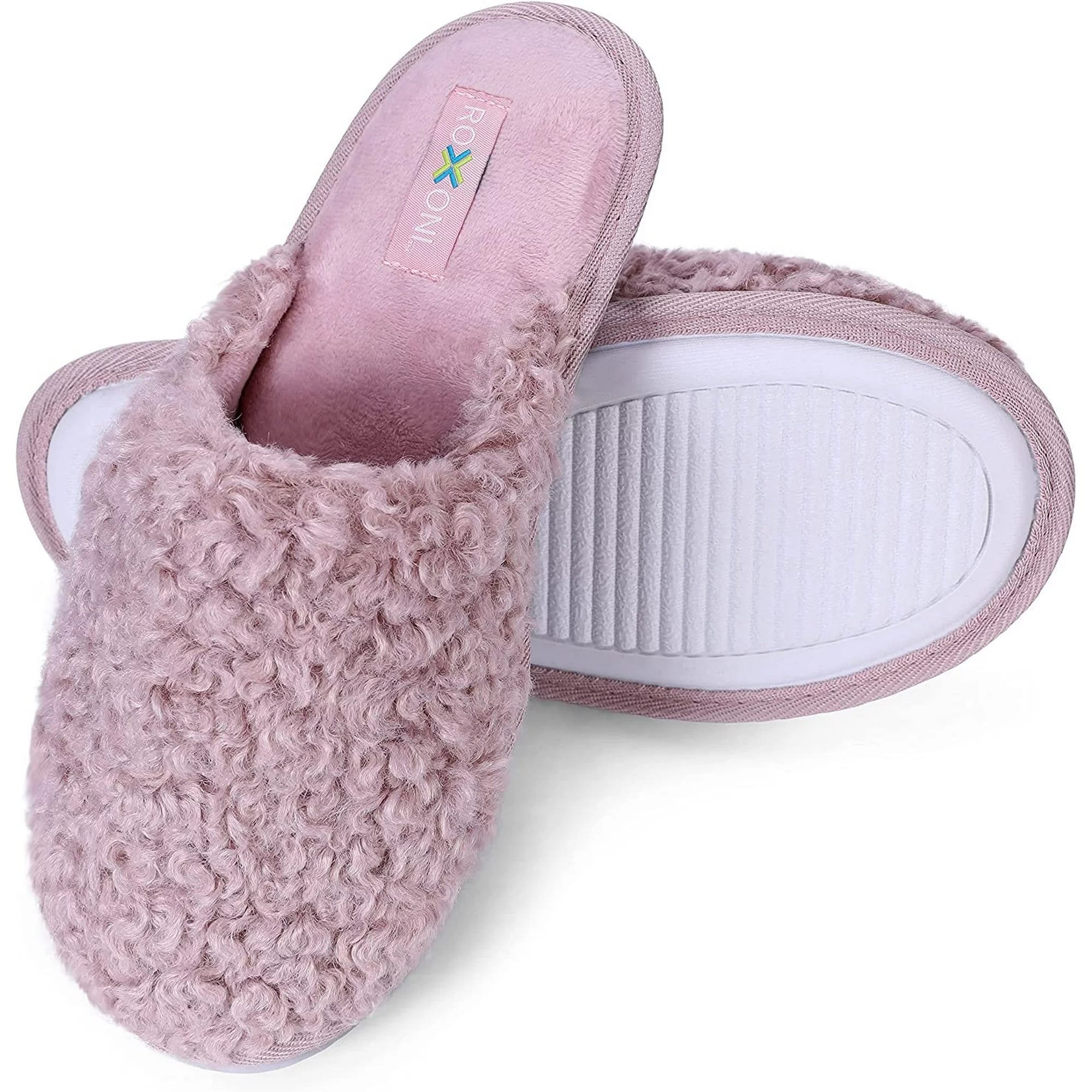 Roxoni Women Slipper Cozy Memory Foam, Indoor Outdoor Rubber Sole Sale Outlet Locations