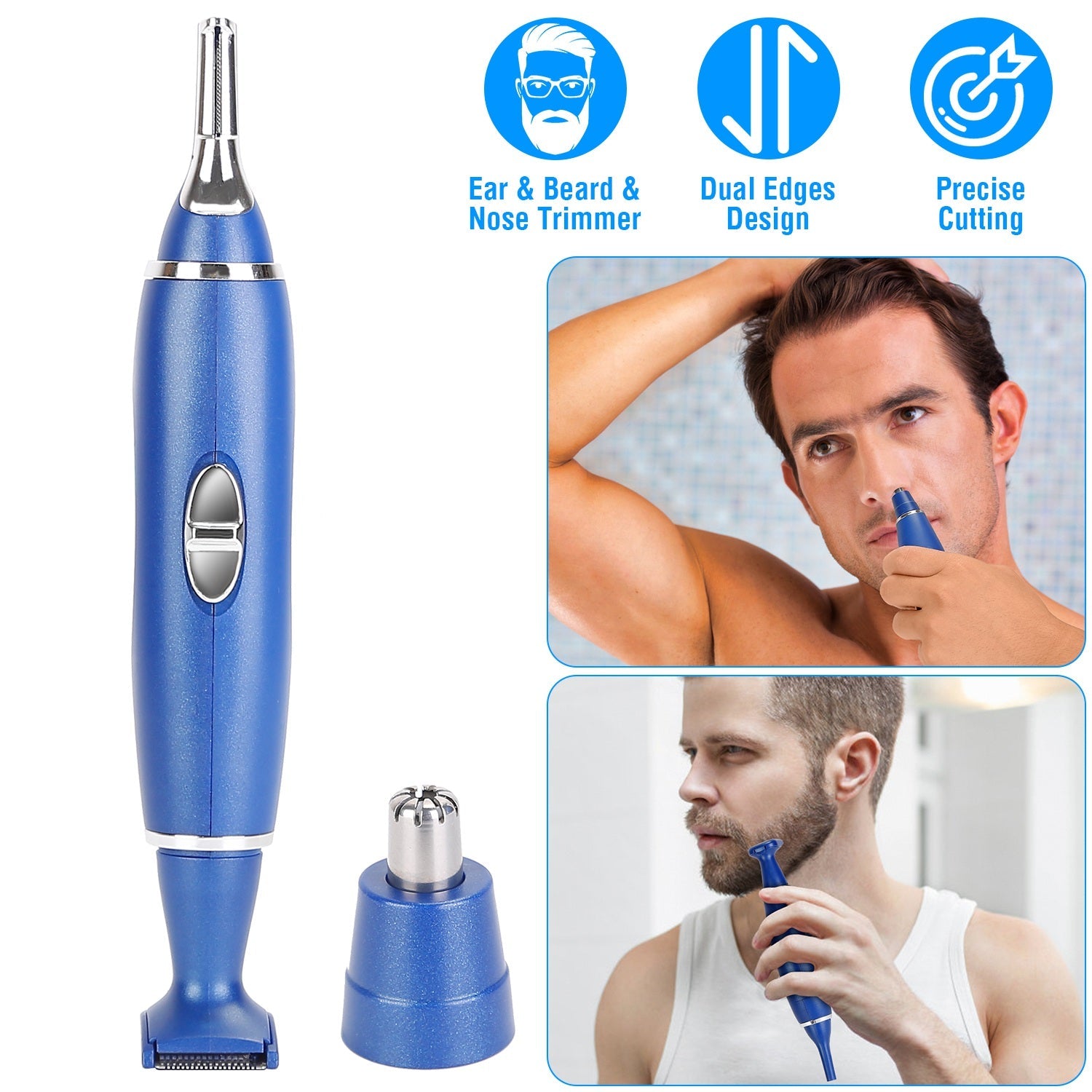 3-in-1 Nose Hair Eyebrow Beard Trimmer Discount Countdown Package