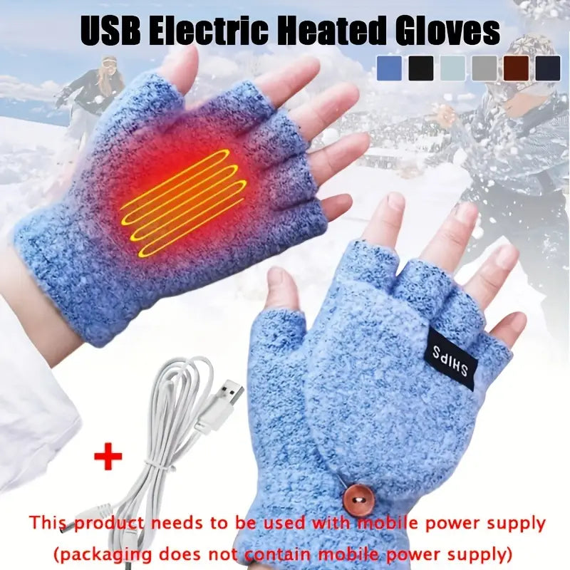 USB Electric Heating Adjustable Temperature Gloves Excellent