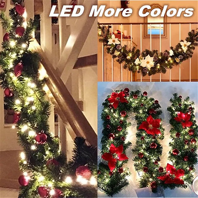 2.7 Meter Christmas Rattan Garland Decorative Free Shipping