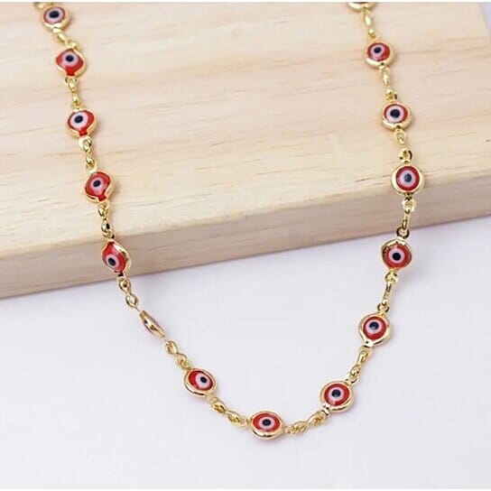 18k Gold Plated Red Evil Eye Anklet Websites Cheap Pice