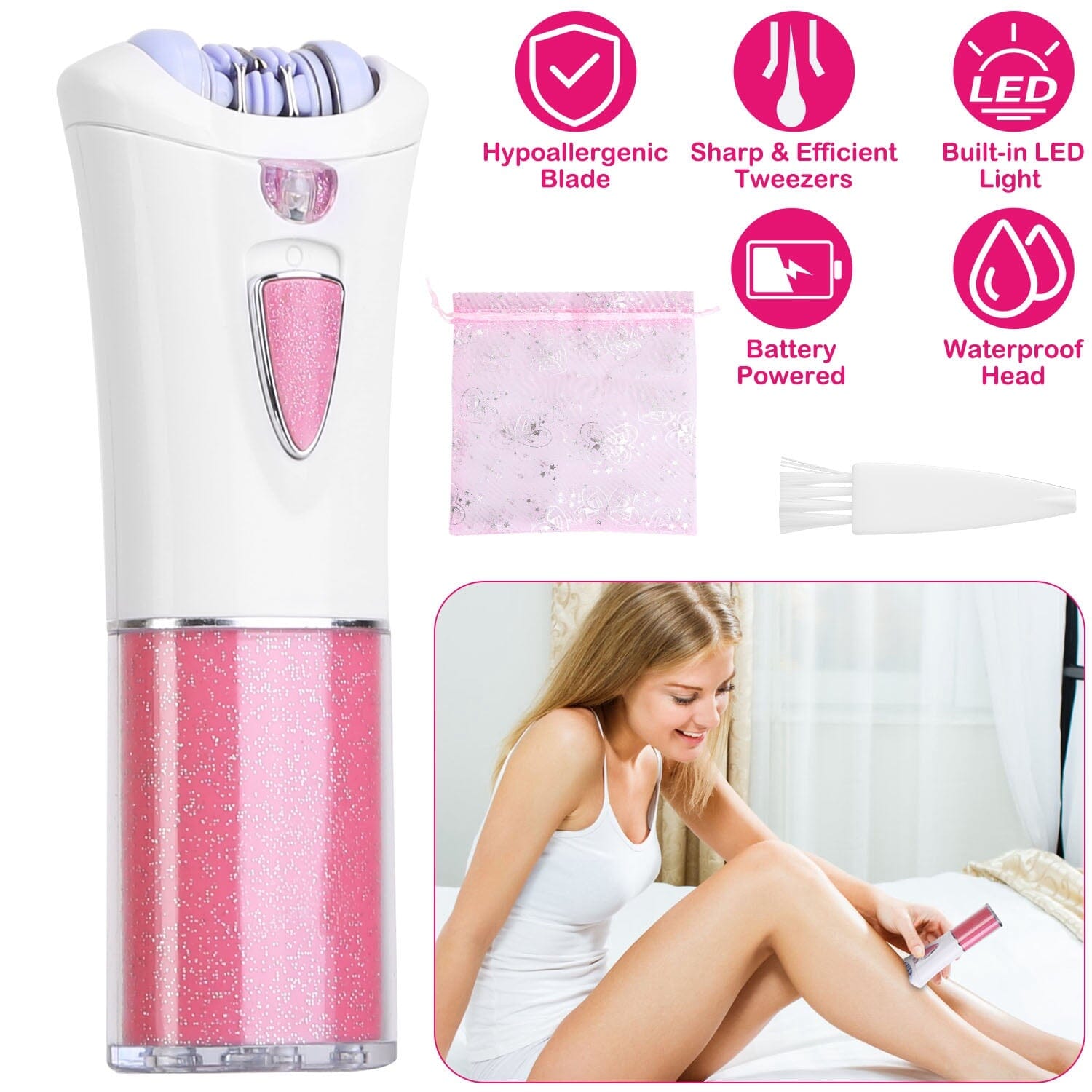 Glide Epilator Women Shaver Facial Body Hair Remover Outlet Exclusive