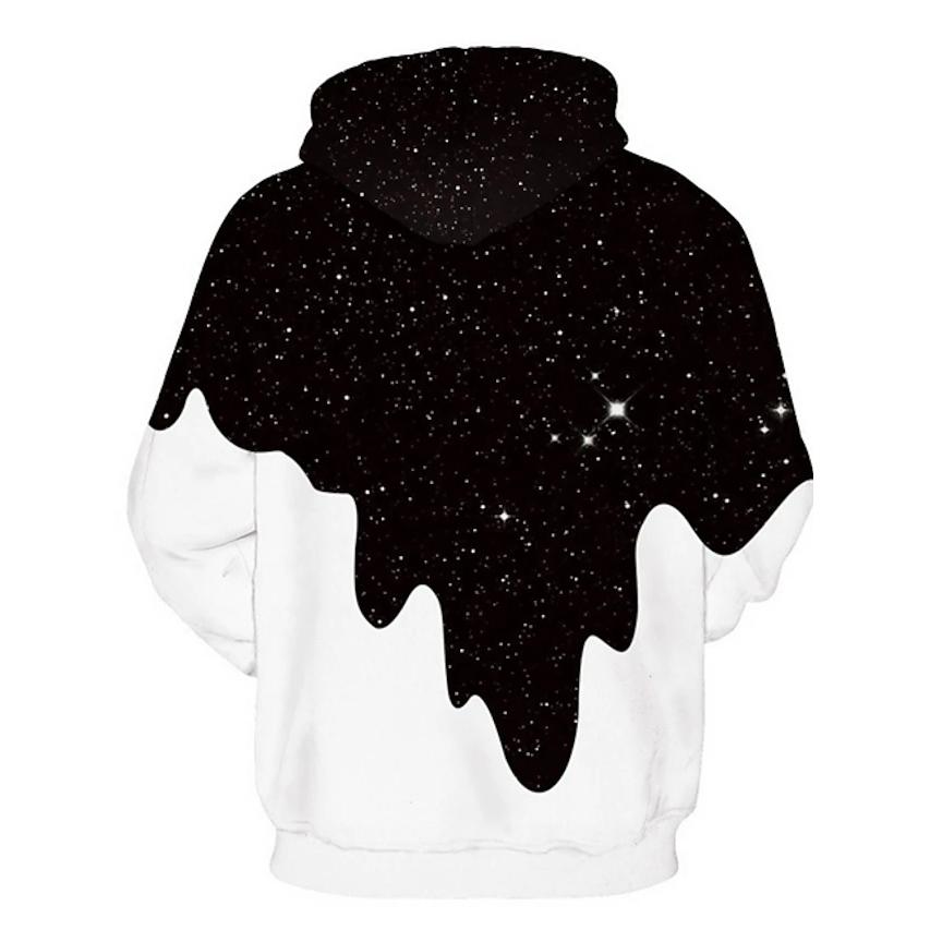 Men's 3D Print Block Starry Sky Milk Hoodie Cheap Big Sale