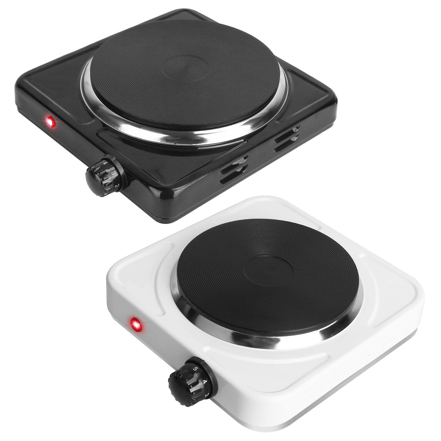 1500W Portable Heating Hot Plate Stove Countertop with Non Slip Rubber Footlocker For Sale