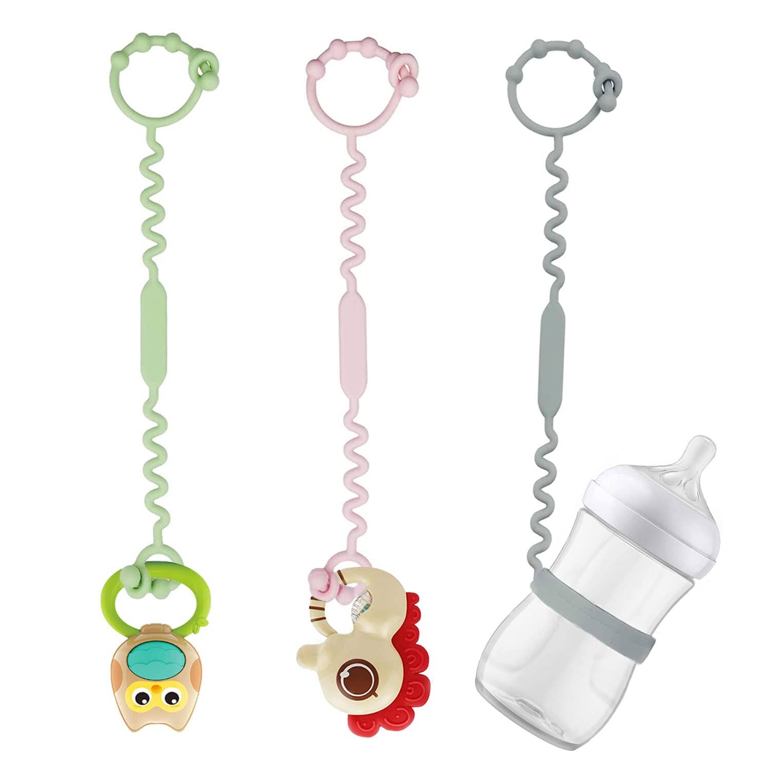 3-Pack: Pacifier Holder Clip with self-Adjusting Bayonet Buy Cheap With Credit Card