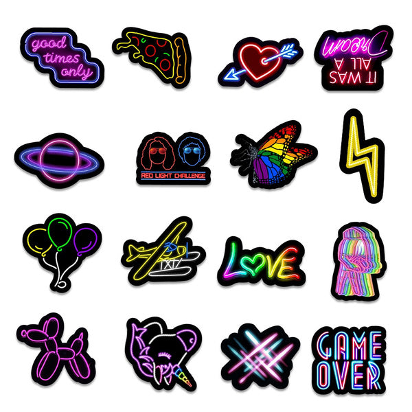 100-Piece: Cartoon Neon Light Graffiti Stickers Discount Codes Really Cheap