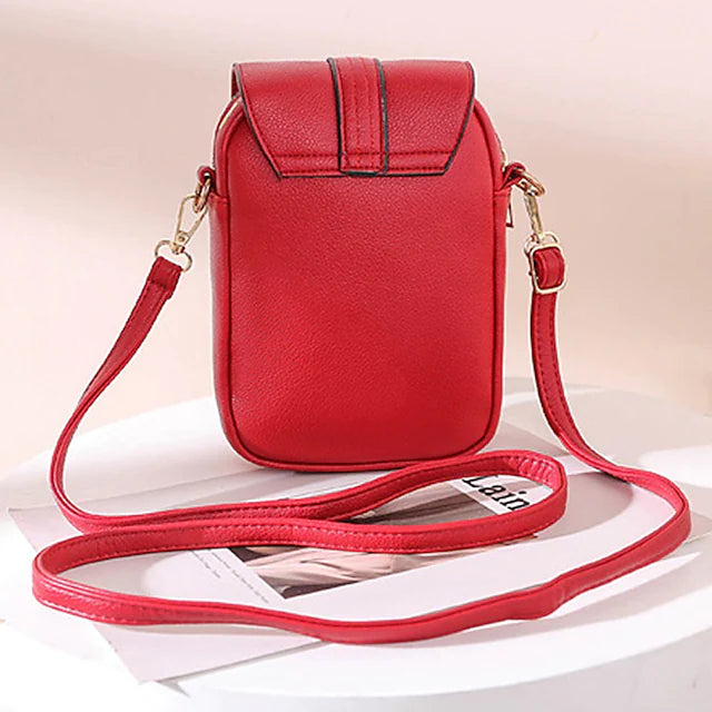 Women's Crossbody Leather Solid Color Plain Bag Wallet Buy Cheap Perfect