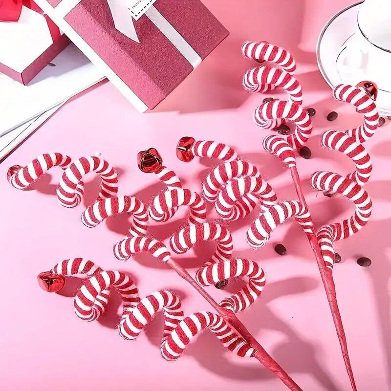 6-Pieces: Red White Candy Christmas Tree Decorations Genuine Cheap Online
