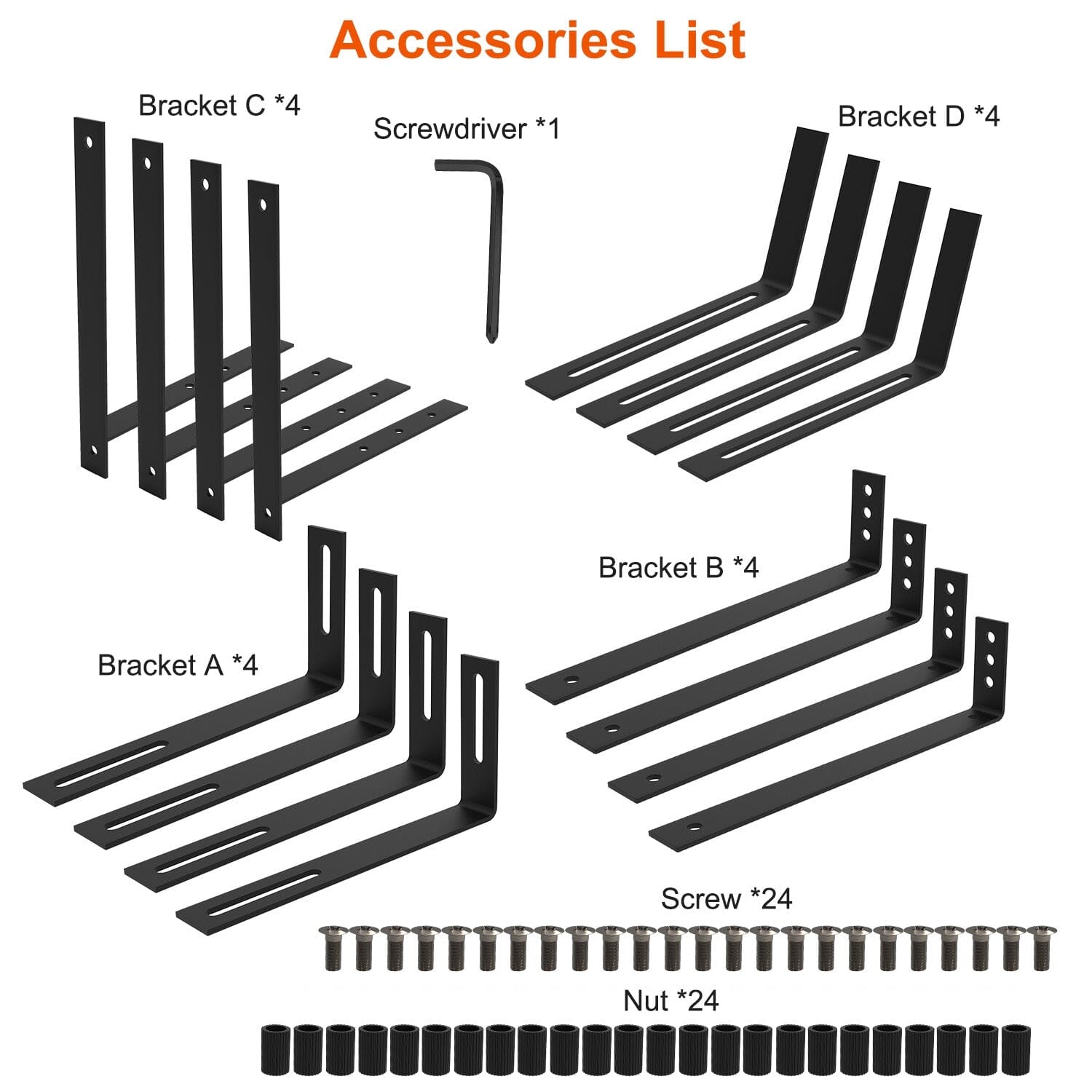 4-Piece: Adjustable Planter Box Brackets Cheap Pice Cost