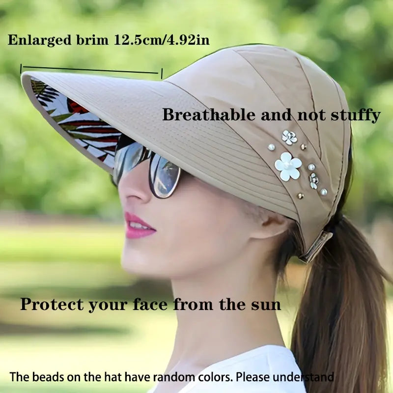 Wide Brim Sun Visor Foldable Picnic Hat Beach UV Protection Scallop Cap Cheap Get Authentic