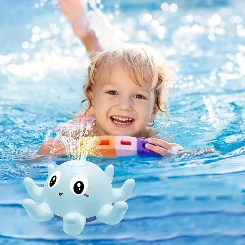 Automatic Induction Water Spray Small Octopus with Light Music Play Cheap Sale Big Discount