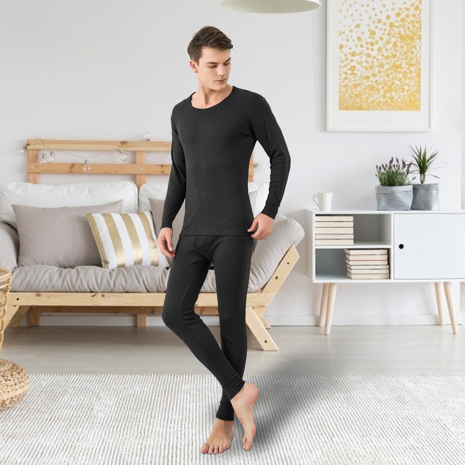 Men Thermal Underwear Set - Long Johns Pants and Long Sleeve Clearance Official Site