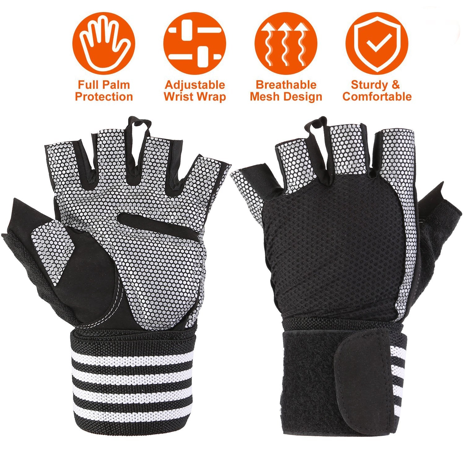 Fitness Workout Gloves with Wrist Wrap Strap Discount Largest Supplier