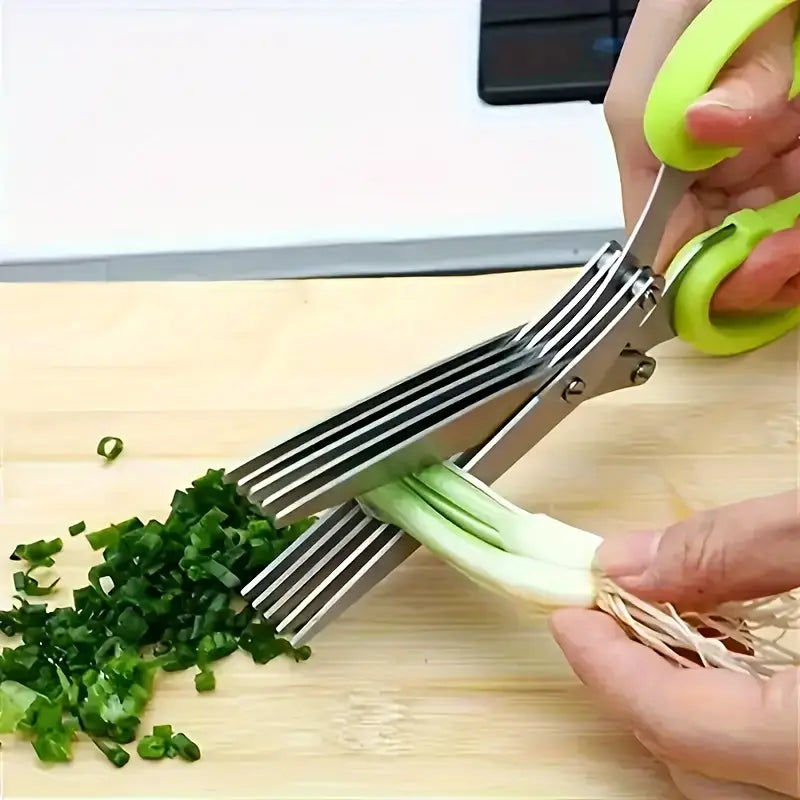 5-Blade Stainless Steel Herb Scissors Set - Versatile Kitchen Shears New Arrival Cheap Online