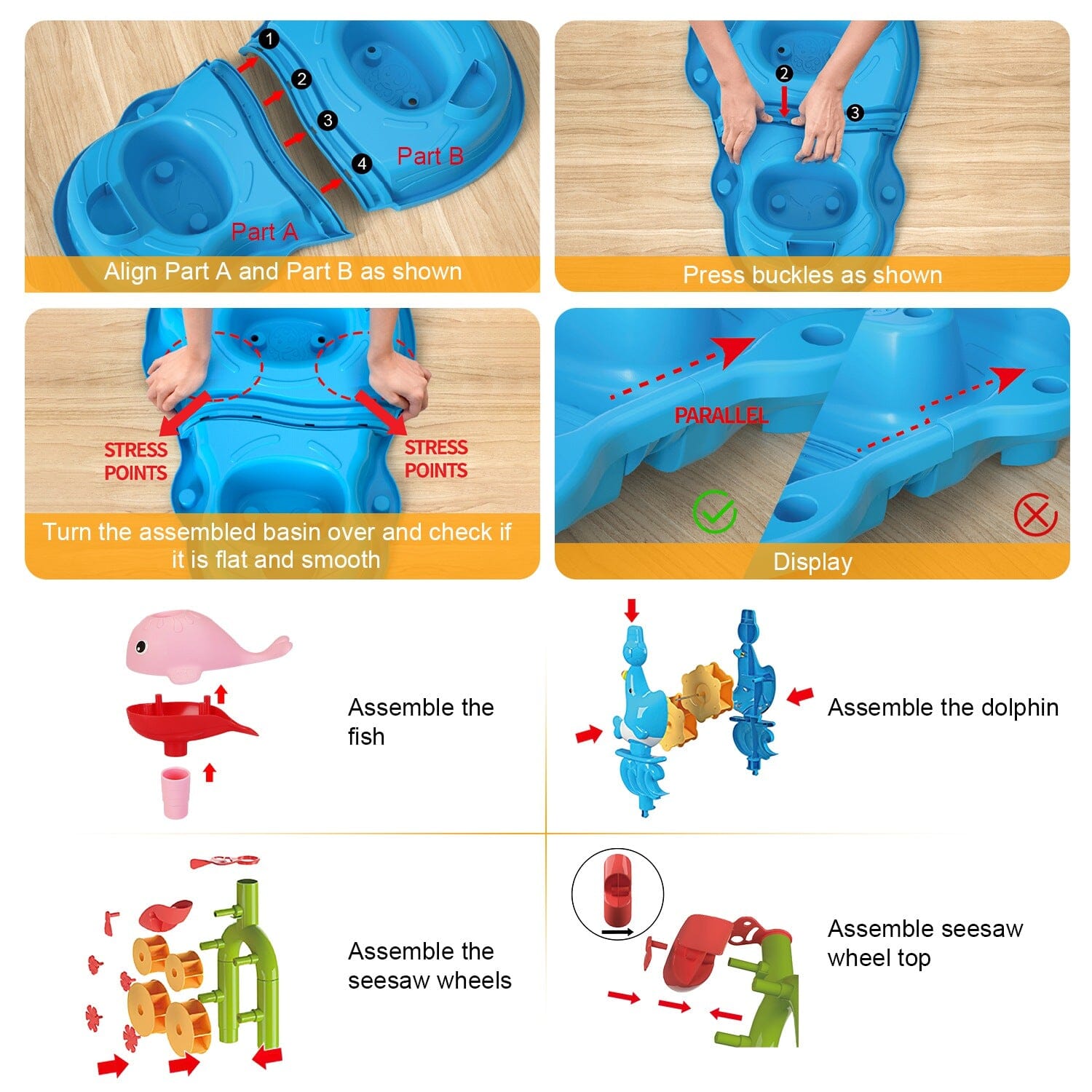 Kids Sand Water Table for 3-6 Years Old Sensory Exercise Friendship Building Sale Shop Offer