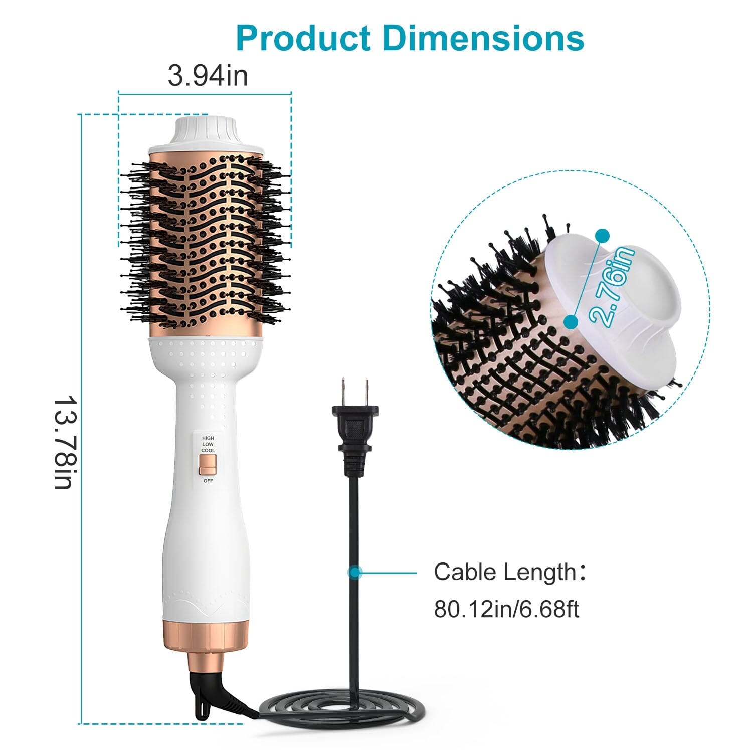 4-in-1 Hari Dryer Brush Curling Styler Volumizer Straightener Negative Ion Anti-Frizz 2025 New