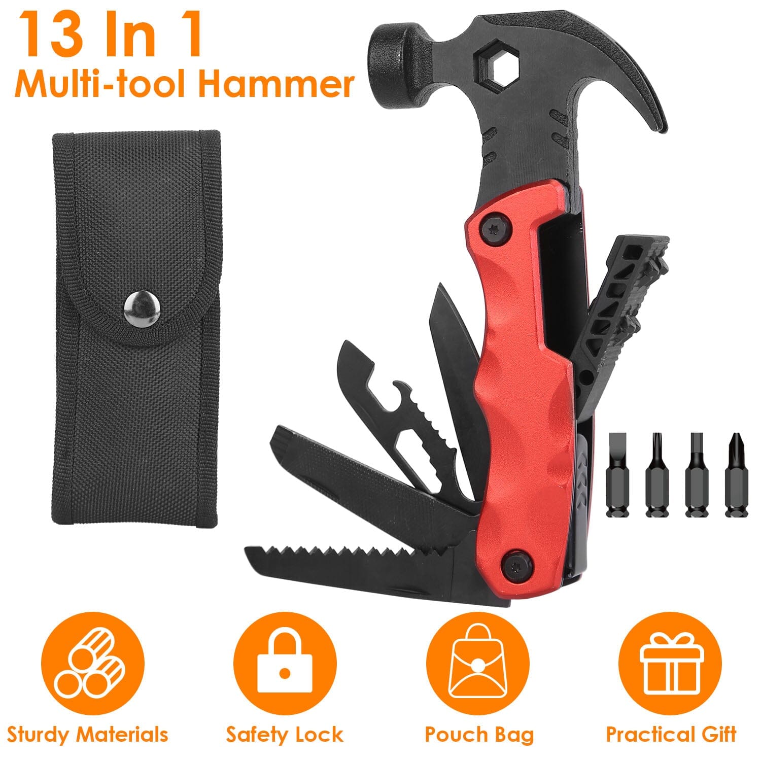 13-in-1 Multi-tool Hammer Camping Survival Tool Discount Best Sale