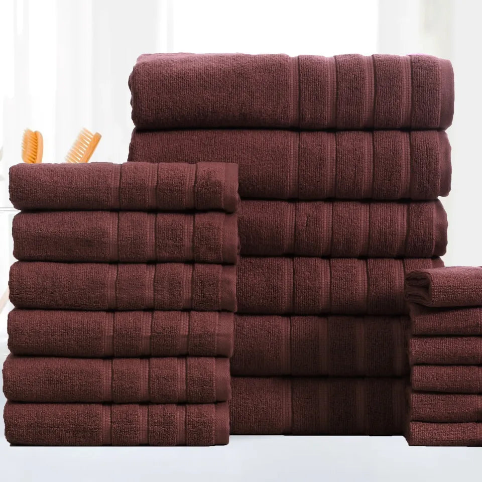 18-Piece: Bibb Home Zero Twist Egyptian Cotton Towel Set Footlocker Finishline Online