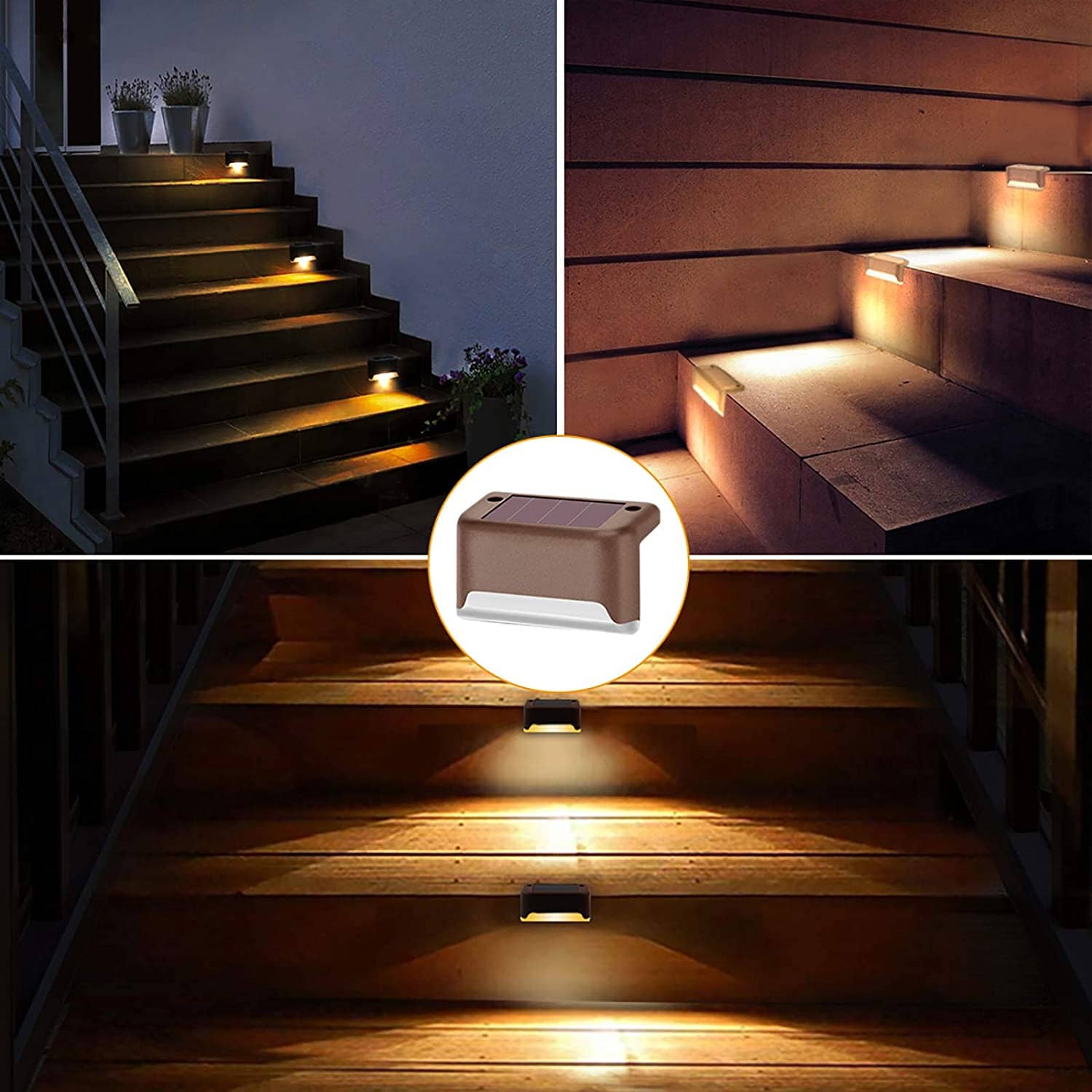 8-Pack: Solar LED Deck & Step Lights Cheap Pice Free Shipping