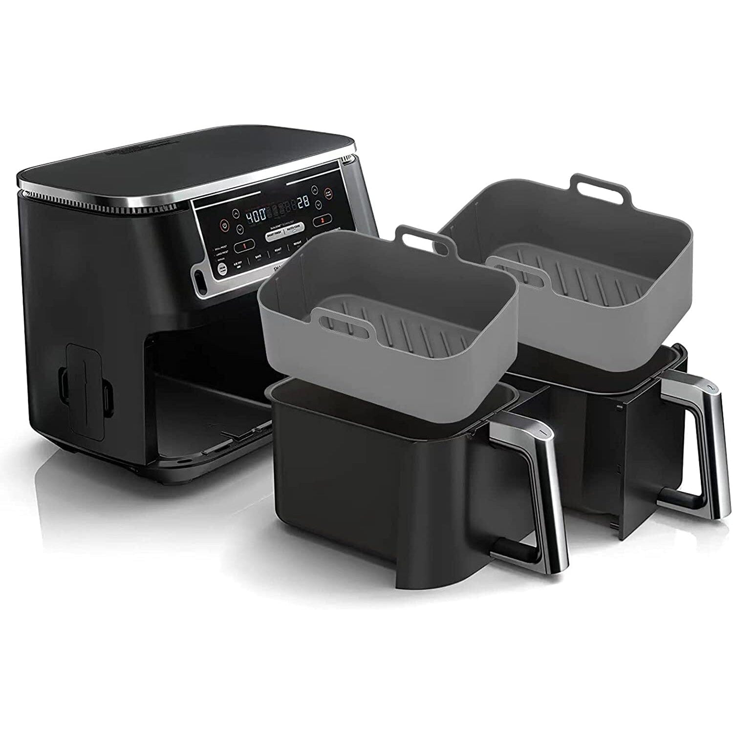 2-Piece: Air Fryer Silicone Pot Shipping Discount Sale