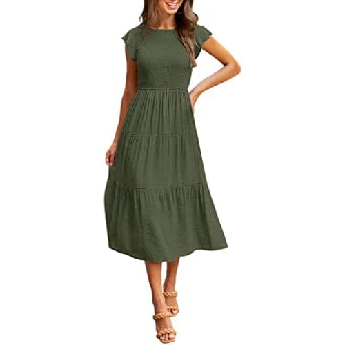 Women's Summer Casual Tiered A-Line Dress Cheap Sale Manchester