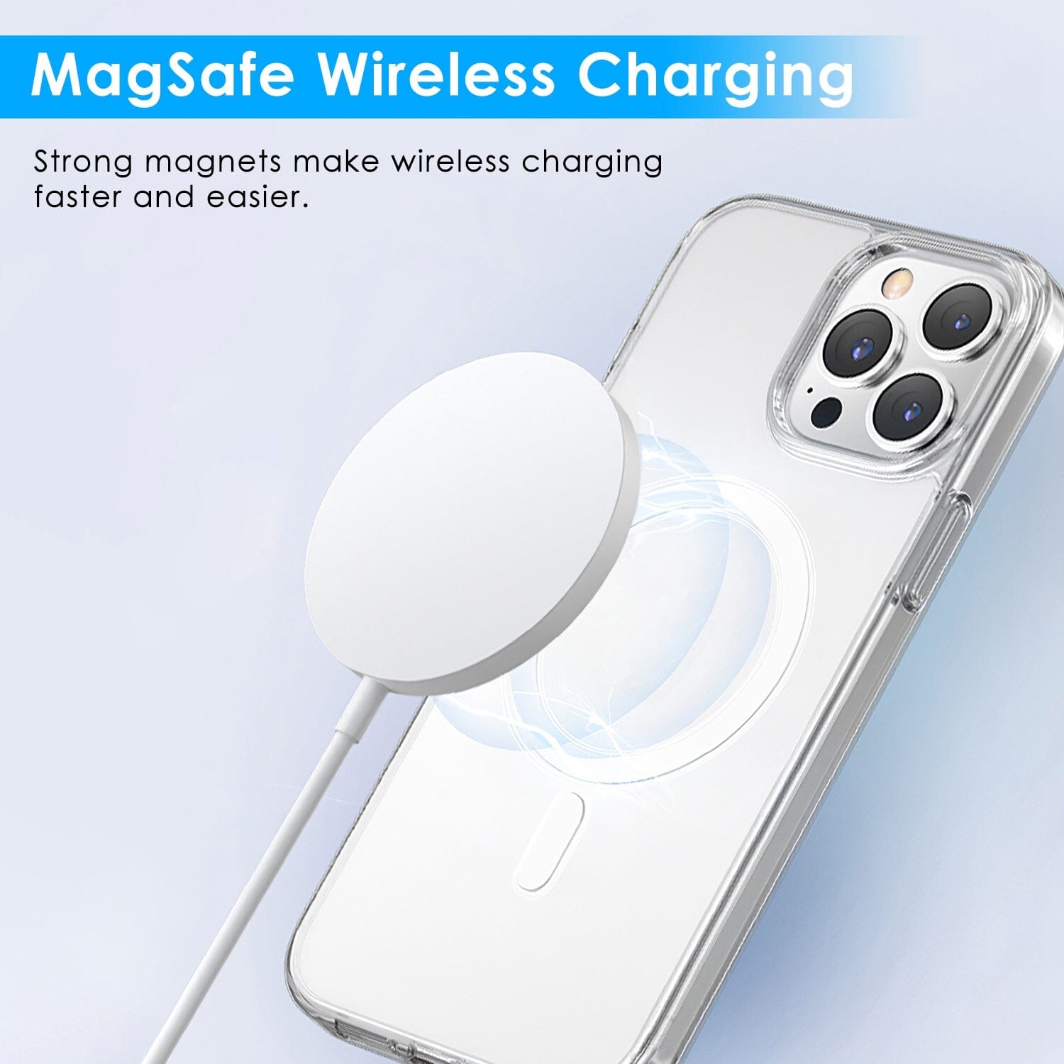 Magnetic Clear Phone Case Shockproof  Transparent Phone Cover Purchase Cheap Pice