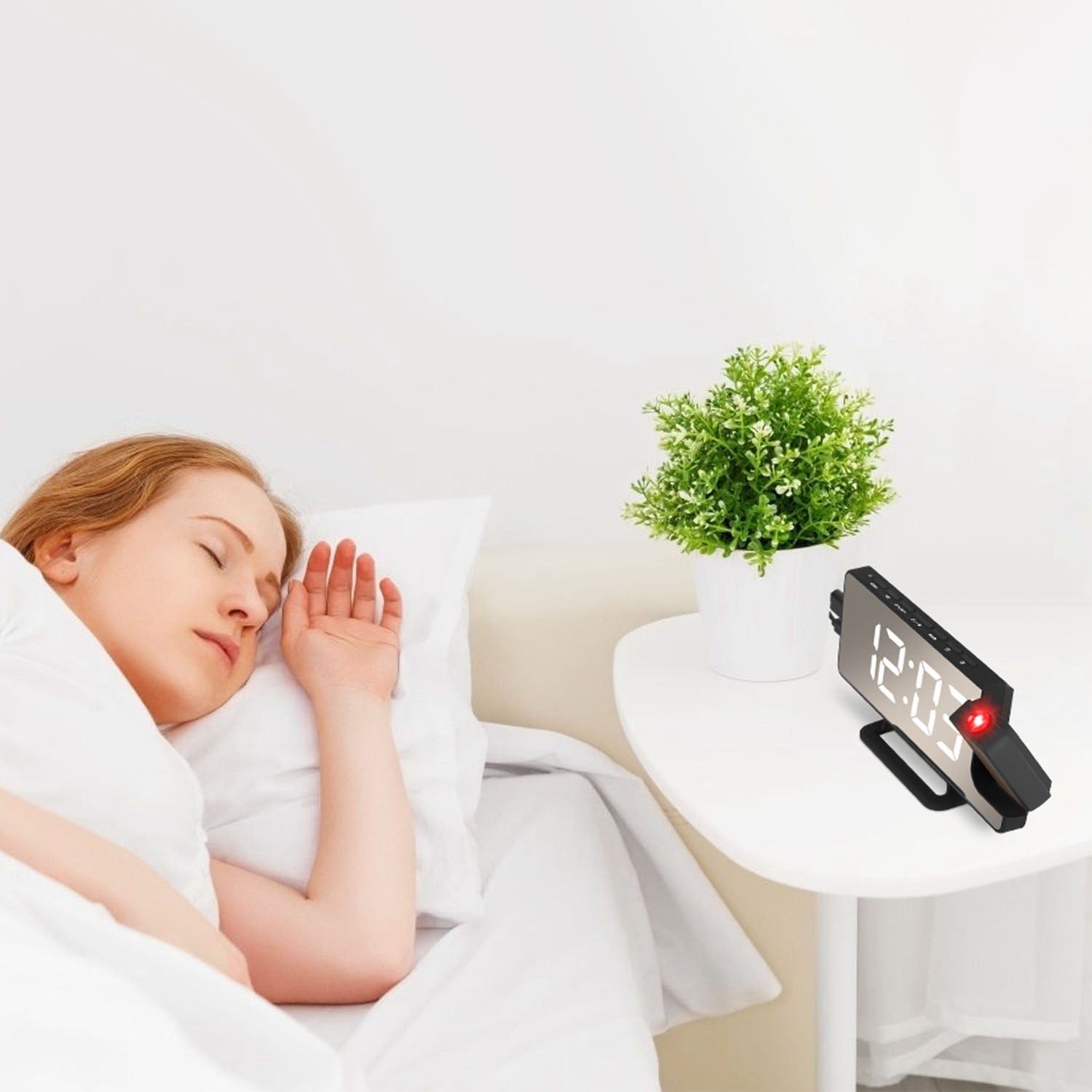 Projection Alarm Clock LED Digital Alarm Clock with Dual Alarms Snooze Sale 2025 Unisex