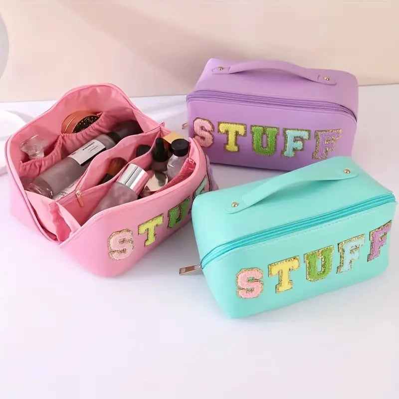 Chenille Letter Patches Cosmetic Bag Free Shipping Top Quality