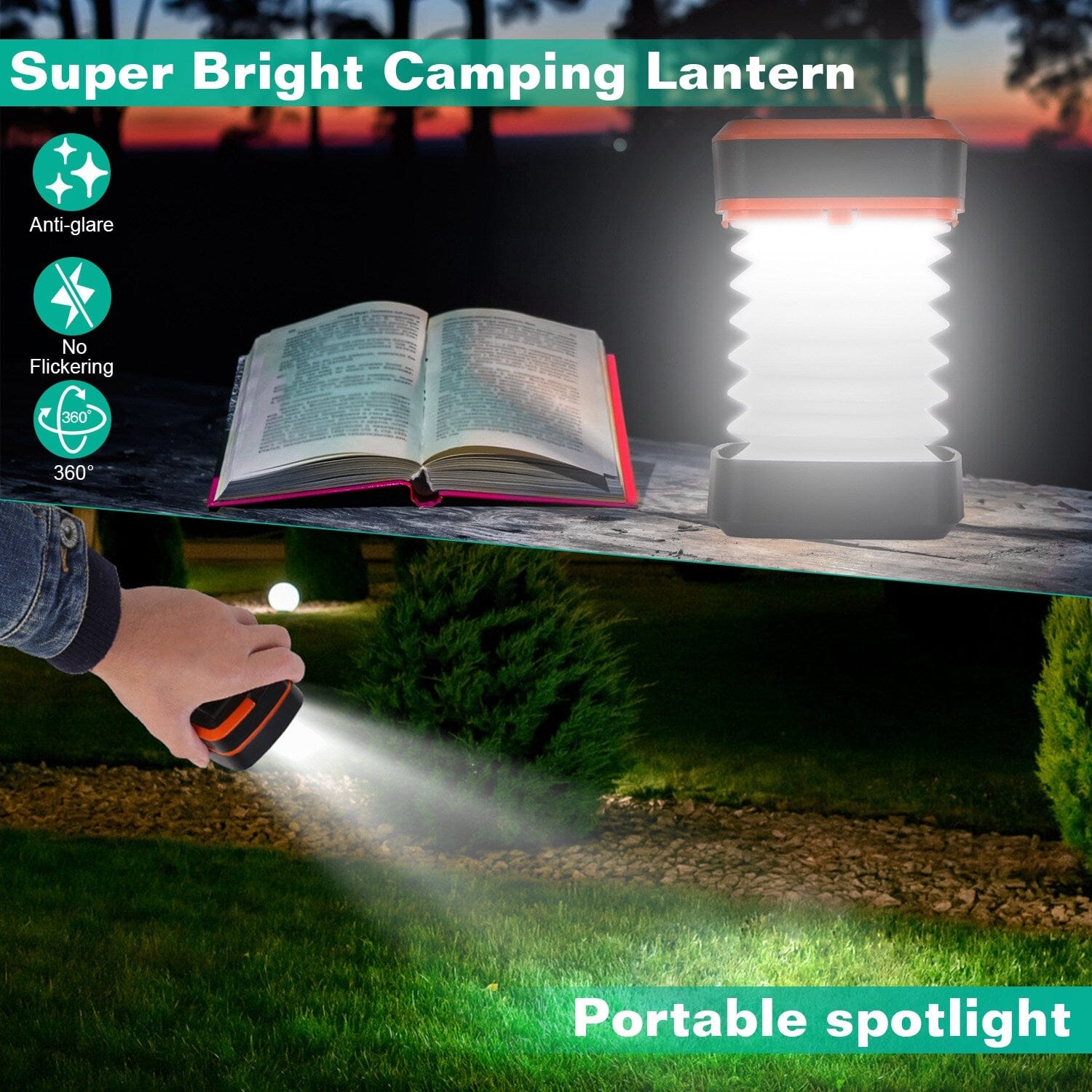 LED Collapsible Solar Camping Lantern Discount Big Discount