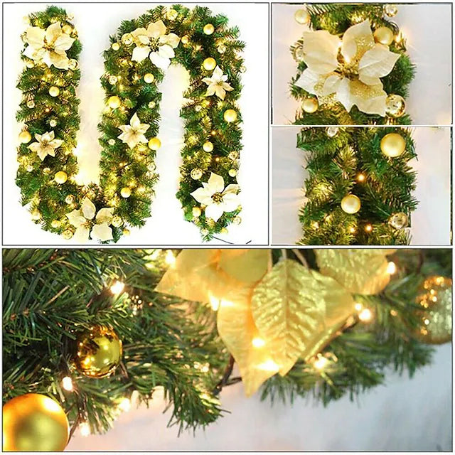 2.7 Meter Christmas Rattan Garland Decorative Free Shipping