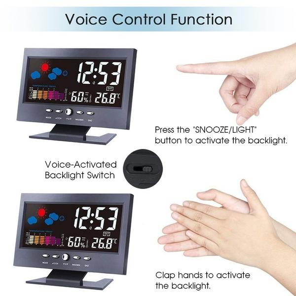 LCD Color Screen Digital Backlight Snooze Alarm Clock Clearance Store Sale Online