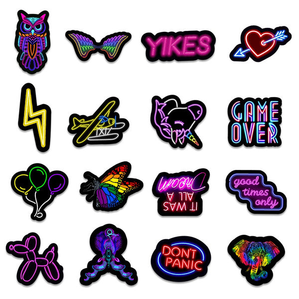 100-Piece: Cartoon Neon Light Graffiti Stickers Discount Codes Really Cheap