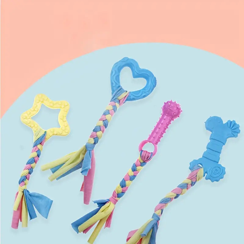 6-Pack: Puppy Teething Chew Toys with Interactive Ropes Cheap Sale Shop For