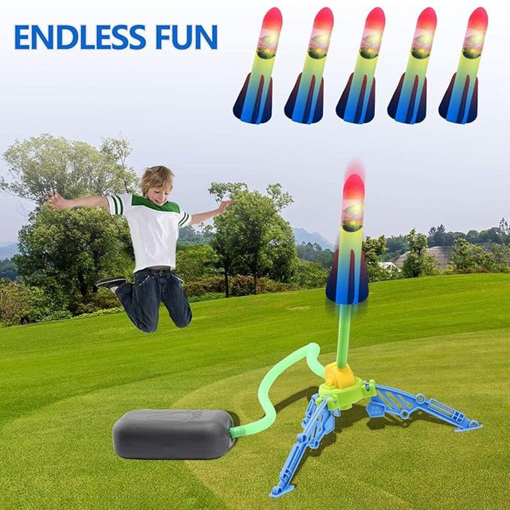 Toy Rocket Launcher 5 LED Foam Rockets + 1 Airplane Outlet Nicekicks