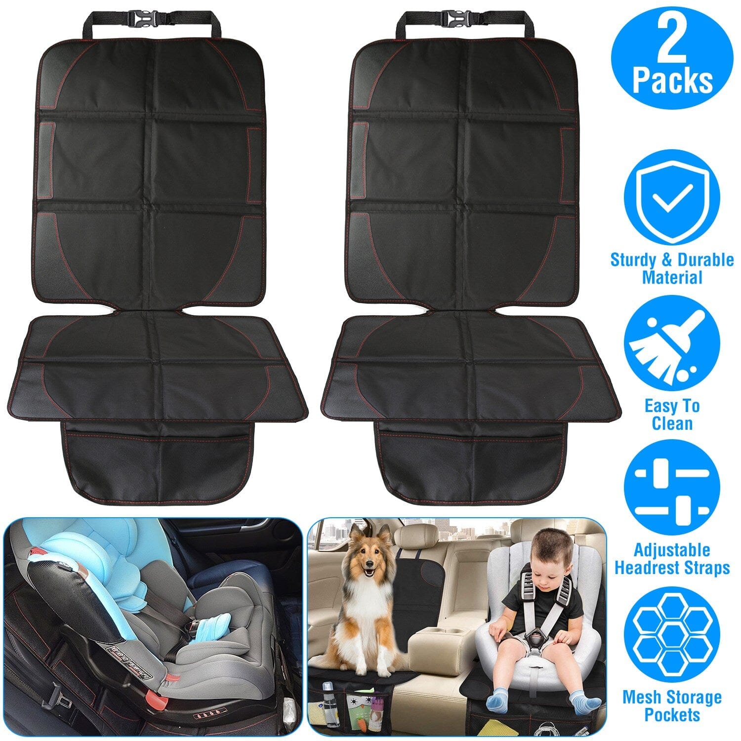 2-Pack: Car Seat Protector Cushion Mat Pad Purchase Sale Online