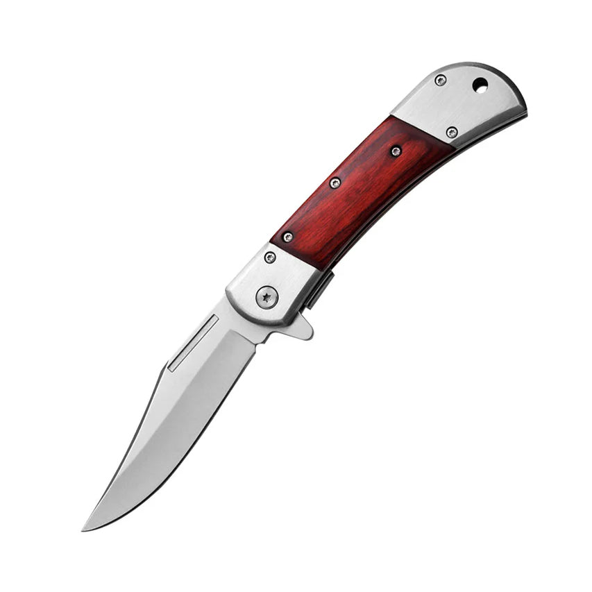 2-Pack: 3.75 Spring Assisted Knife W/ Drop Point Blade Discount Low Pice
