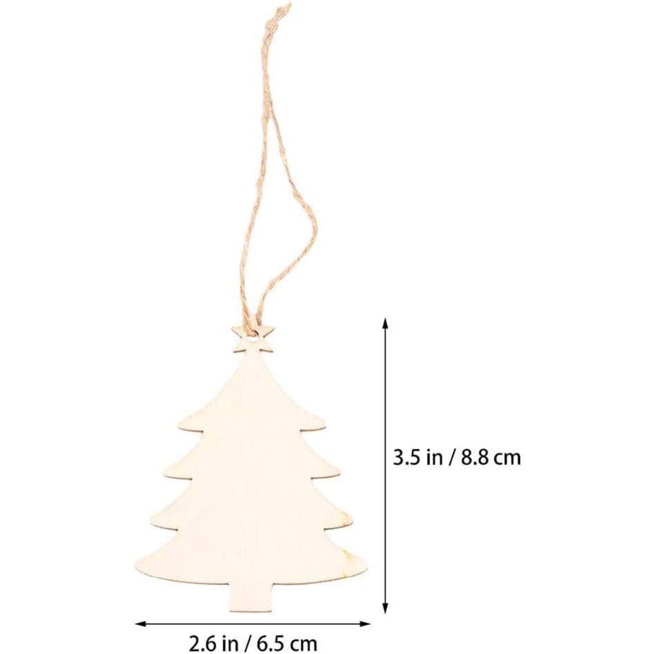 50-Pieces: Wooden Mini Christmas Tree Small Pendant Cheap Pice Free Shipping