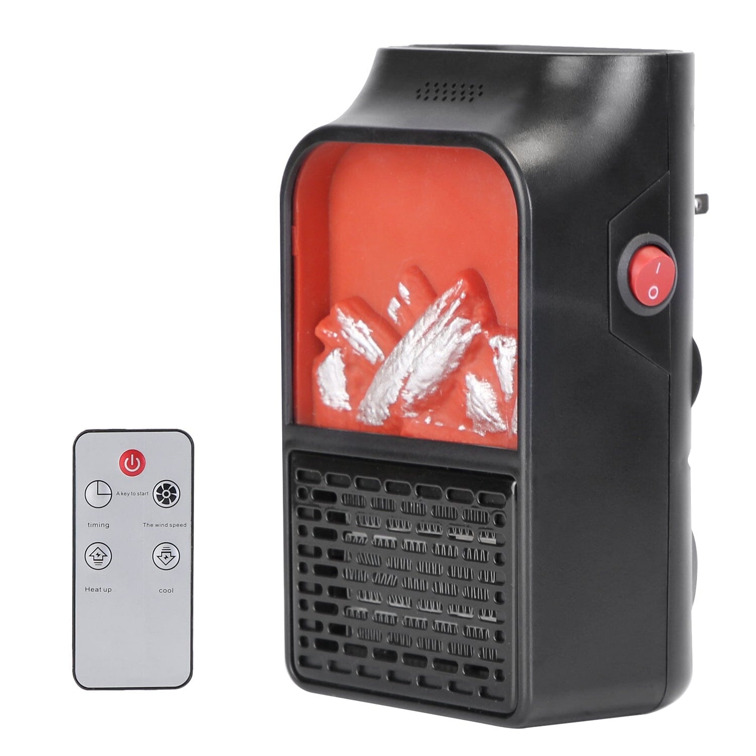 800w Plug-In Space Heater Wall Outlet with 360° Rotatable Plug For Nice Online