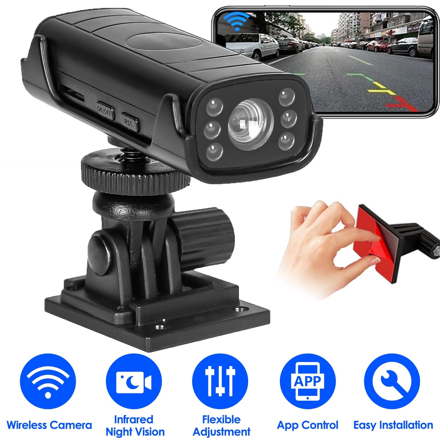 Wireless Camera Reverse Hitch Guide with Flexible Adhesive Base Pay With Paypal