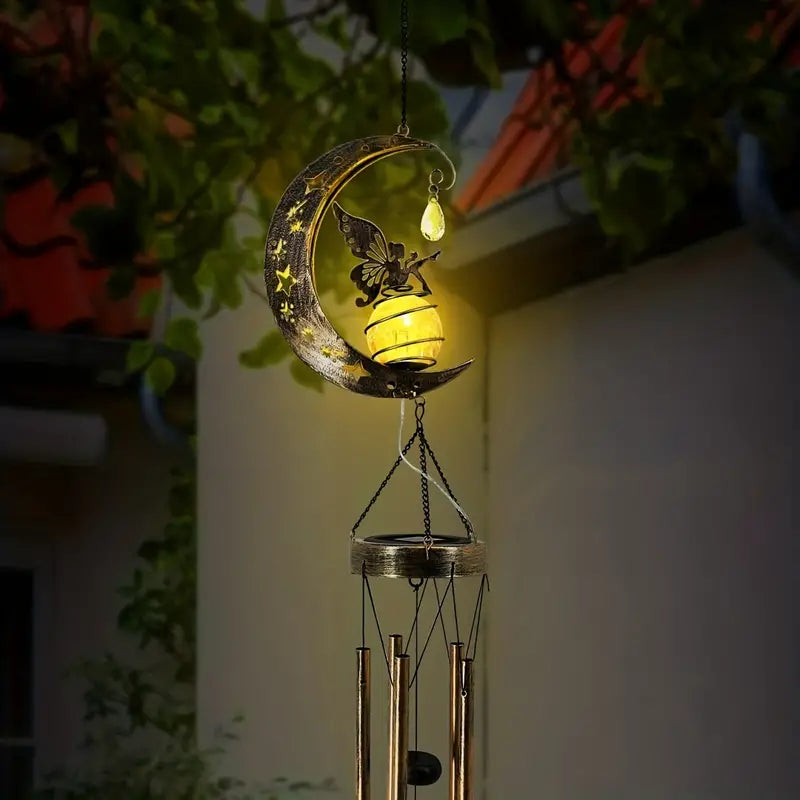 Moon Fairy Solar Wind Chimes Outdoor Free Shipping Sale Online