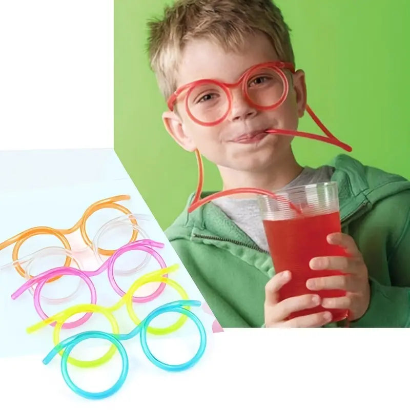 3-Pack: Creative Fun Glasses Straw Crazy Funny Art Straw Clearance Ebay