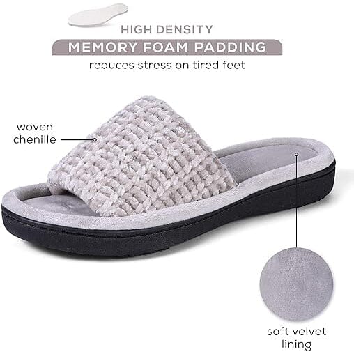 Roxoni Women's Soft Open Toe Slide Slippers, Indoor Outdoor Rubber Sole Inexpensive Cheap Online